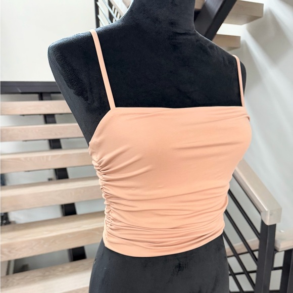 New Nude Tan Crop Top size S - Picture 2 of 3